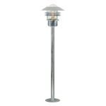 Nordlux Vejers Sokkel Lamp Verzinkt Staal en Glas Grijs | IP54 - Geschikt voor E27